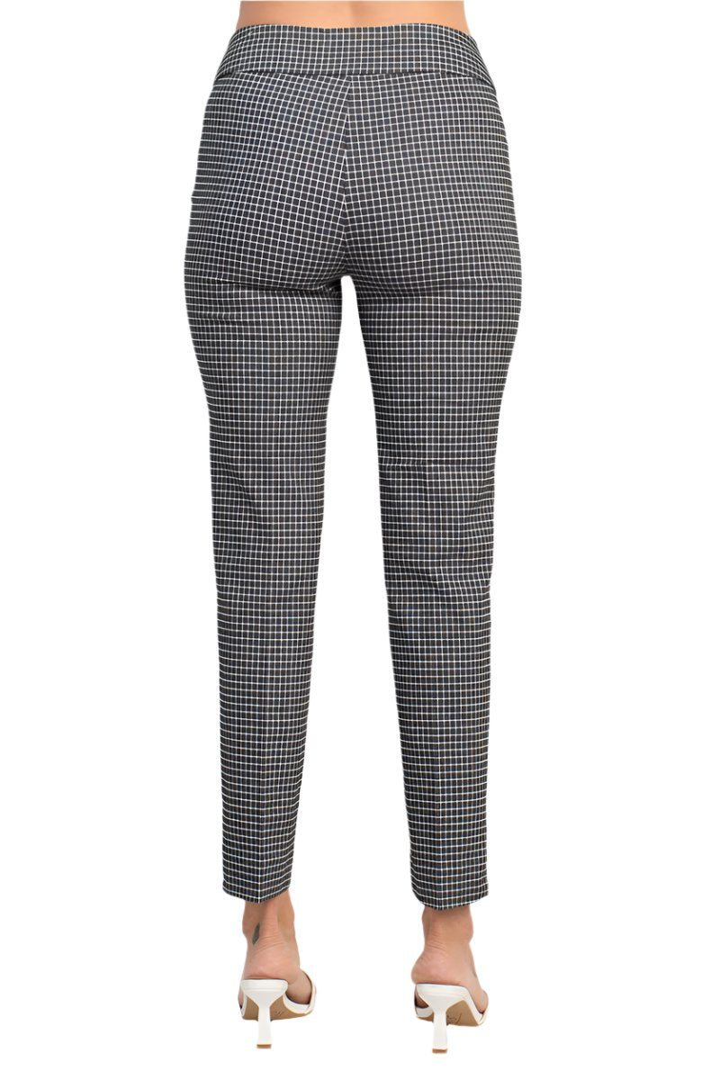 Counterparts banded mid waist slim leg multi print millennium pant-2